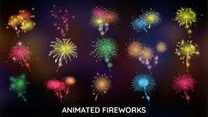 Animated Fireworks Sticker GIF