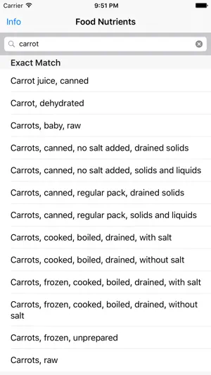 Food Nutrients Finder