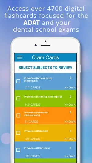 ADAT Endodontic Cram Cards