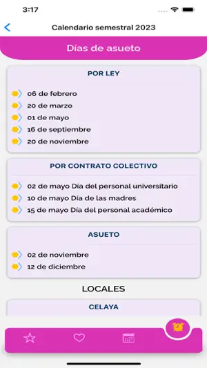 Calendario Académico UG